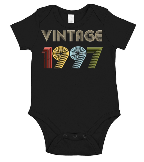 24th Birthday Vintage Shirt Born In 1997 Gift Tee Short Sleeve Baby One-Piece