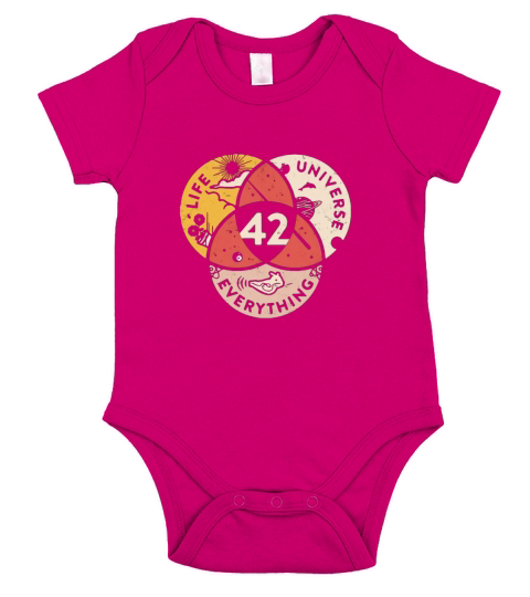 Science 42 life universe everything vintage Short Sleeve Baby One-Piece