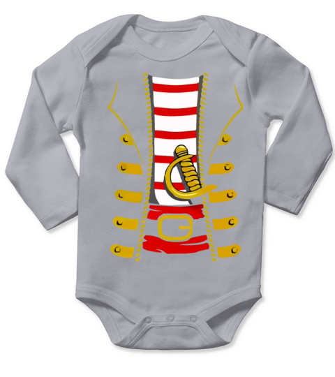 Mens Halloween Pirate Long Sleeve Baby One-Piece