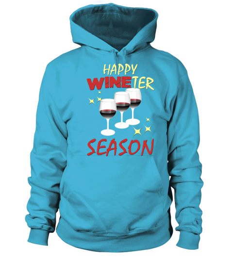 Happy Wineter Season - Funny Glass Of Wine Gift Id Men's Hoodie