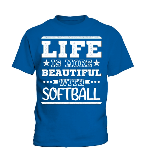 Funny Unique Life Beautiful Softball Team Sayings Kids T-Shirt