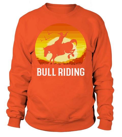 Vintage Sunset Bull Riding Retro Rodeo Men's Sweatshirt