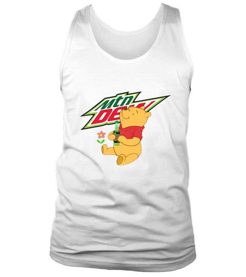 Winnie the Pooh drinking Mountain Dew shirt - Baby Onesie Tank Top Unisex