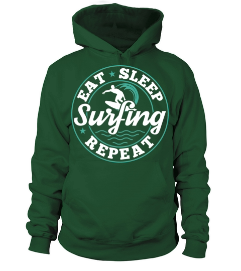 Eat Sleep Surfing Repeat Surfer Funny Quote Gift Men's Hoodie