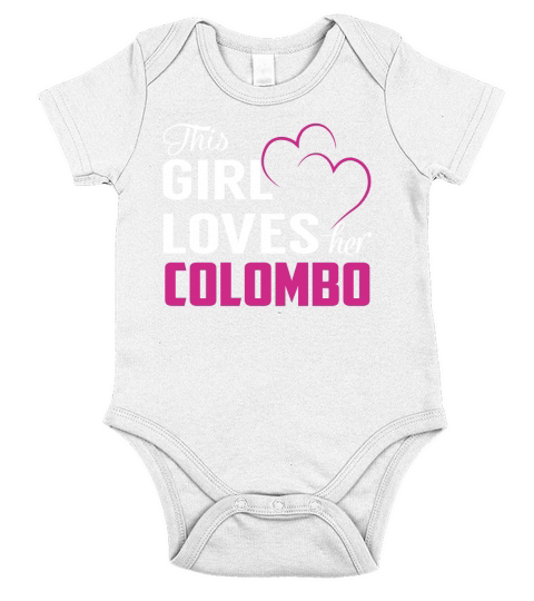 This Girl Loves Her COLOMBO Name Shirts Short Sleeve Baby One-Piece