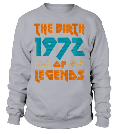 50th Birthday Vintage 1972 Metal Style Ugly Sweatshirt Unisex