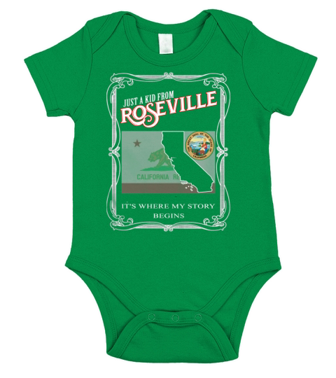 Roseville  - CALIFORNIA Short Sleeve Baby One-Piece