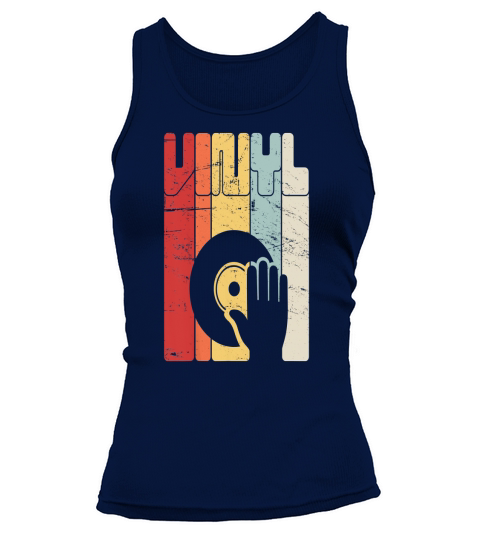 Retro vinyl record turntable Tank top Woman