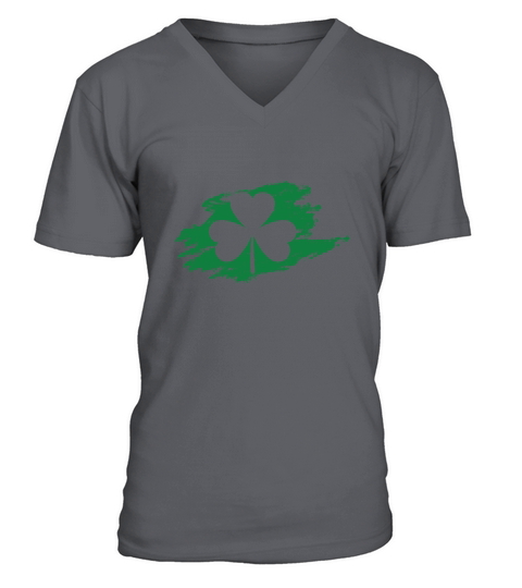 Shamrock St Patrick s Day Funny Boys Girls Kids Da V-Neck T-shirt