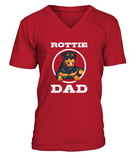 Rottie Dad Rottweiler Dog Owner Animal Father Gift Men's V-Neck T-shirt
