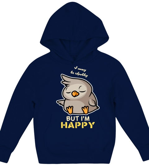 funny cuteChubby Bird Kids Hoodie