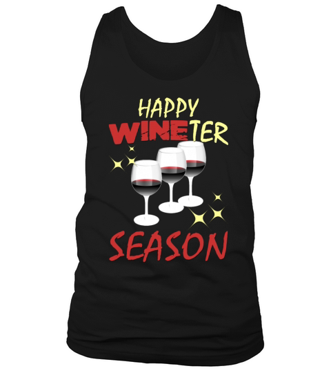 Happy Wineter Season - Funny Glass Of Wine Gift Id Men's Tank Top