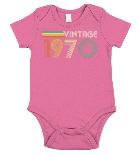 Vintage 1970 Short Sleeve Baby One-Piece