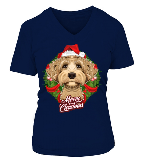 Labaradoodle Lover I Merry Christmas Labaradoodle Women's V-Neck T-shirt