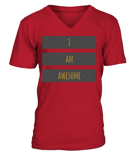 i am awesome pattern Men's V-Neck T-shirt