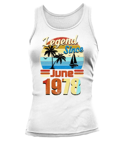 Legend Since June 1978 Retro Vintage Birthday Summer Gift 2020 Tank top Woman