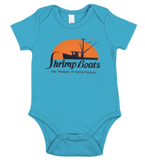 Shrimp Boats Seafood Vintage Durham North Carolina Short Sleeve Baby One-Piece