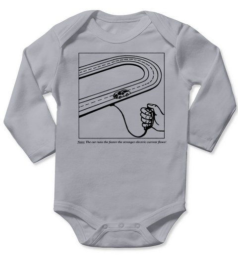 Slot Car Vintage 50s 60s 70s Long Sleeve Baby One-Piece