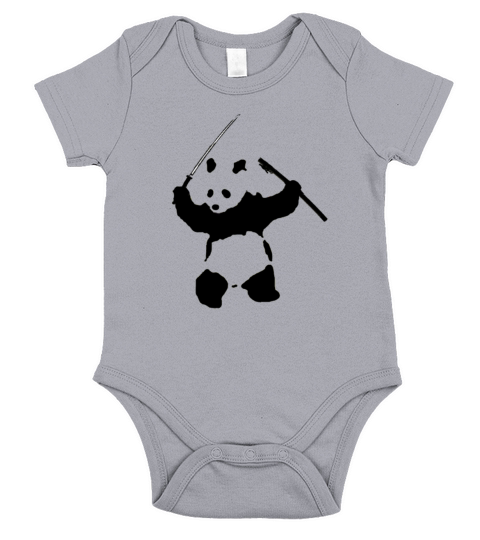 Katana Wielding Panda Short Sleeve Baby One-Piece