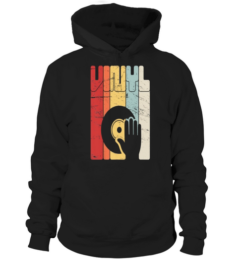 Retro vinyl record turntable Hoodie Unisex