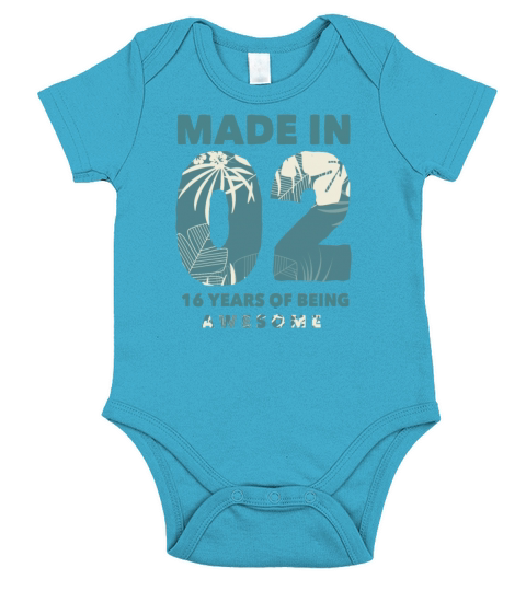 Born in 2002 Short Sleeve Baby One-Piece