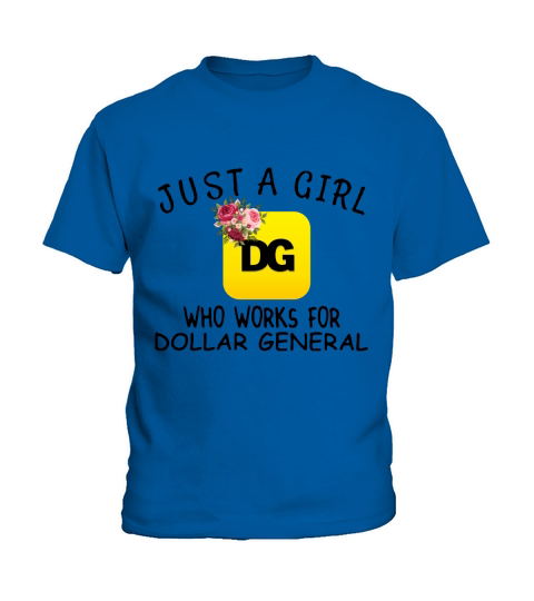 Just a girl who works for dollar general flowers Kids T-Shirt