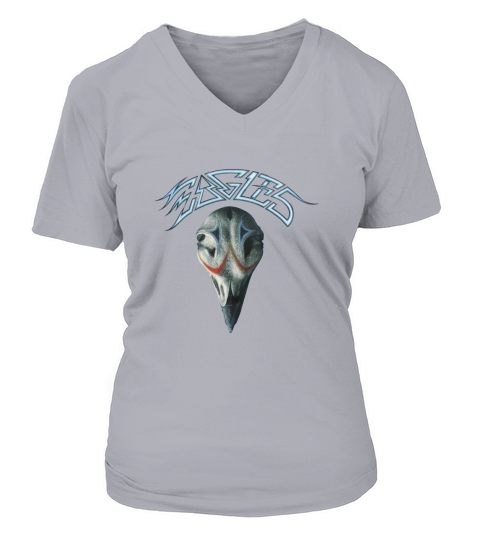 Eagles Greatest Hits Distressed Logo V-neck T-Shirt Woman