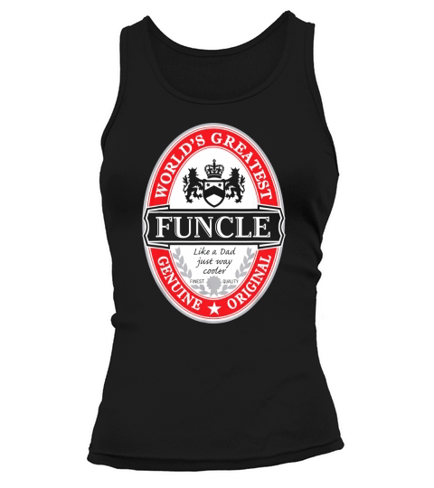 Worlds Greatest Funcle Fun Uncle Label Graphic Tank top Woman
