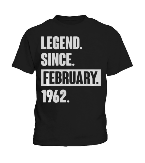 Legend Since February 1962 60 Year Old Gifts 60th Kids T-Shirt