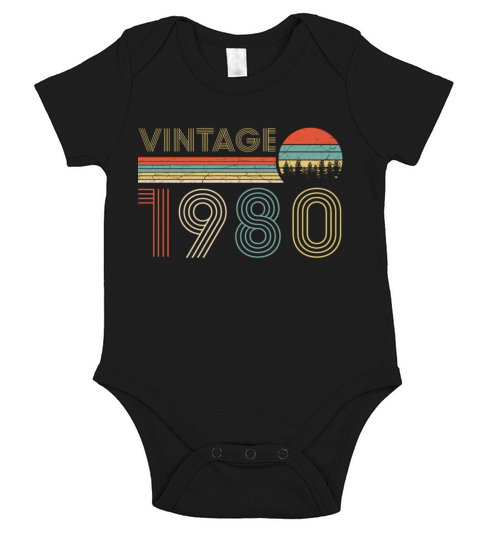 Vintage 1980 Short Sleeve Baby One-Piece
