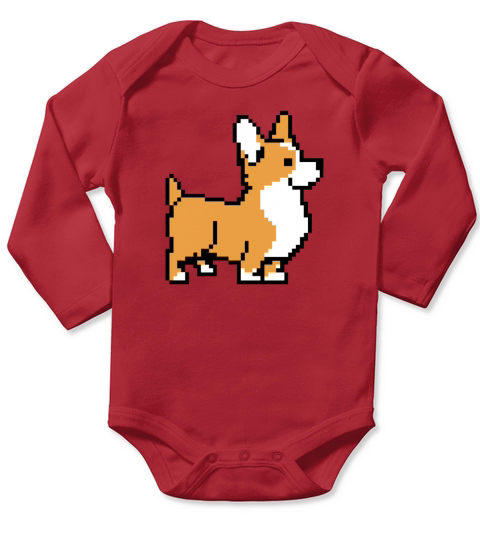 Corgi Long Sleeve Baby One-Piece