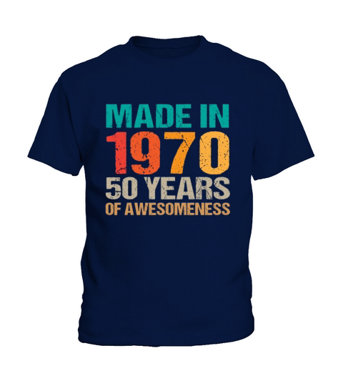 Vintage Made in 1970 - 50 Years Old Birthday Gift Kids T-Shirt