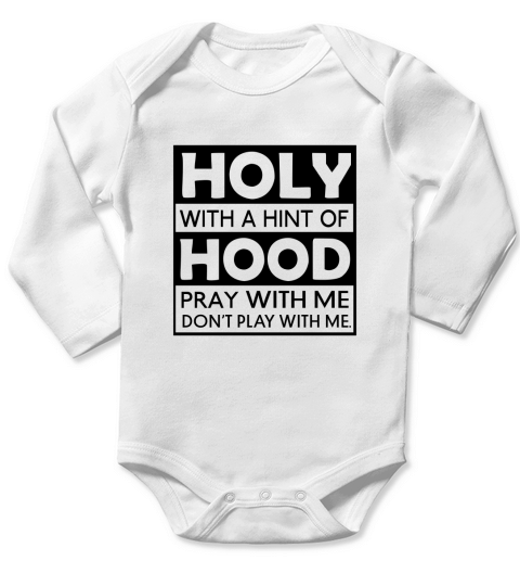 Holy with a Hint of Hood Long Sleeve Baby One-Piece