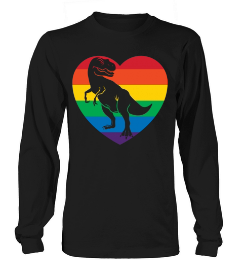 Rainbow Dinosaur T-Rex Women's Long Sleeve