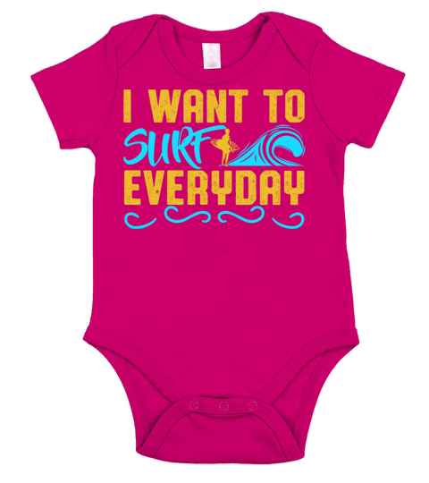 surf every day Short Sleeve Baby One-Piece