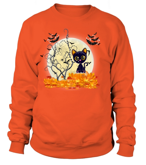 Cute Cat Waiting for Halloween Women's Sweatshirt