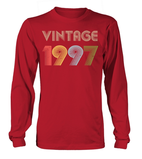 24th Birthday Vintage Shirt Born In 1997 Gift Tee Women's Long Sleeve