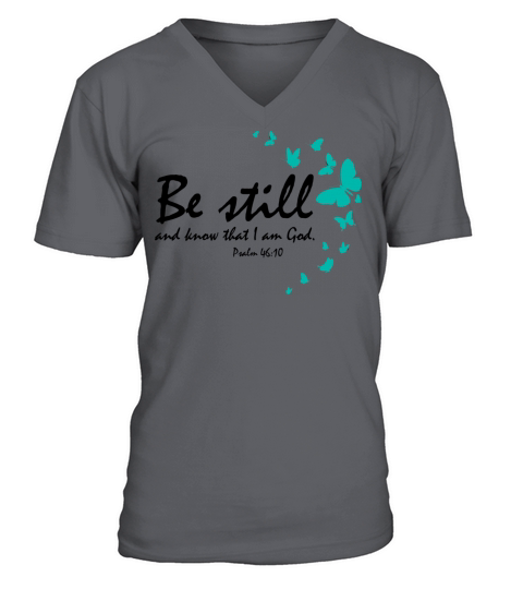 Be Still And Know That I Am God Christian Religiou Men's V-Neck T-shirt
