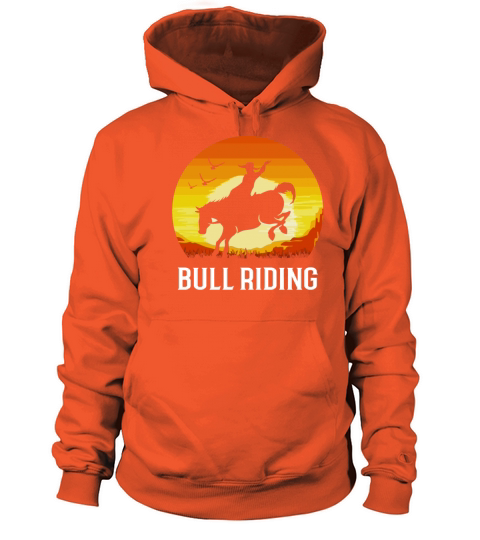 Vintage Sunset Bull Riding Retro Rodeo Men's Hoodie