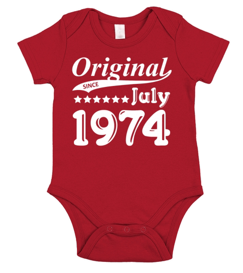 Original Since July 1974 Gift Short Sleeve Baby One-Piece