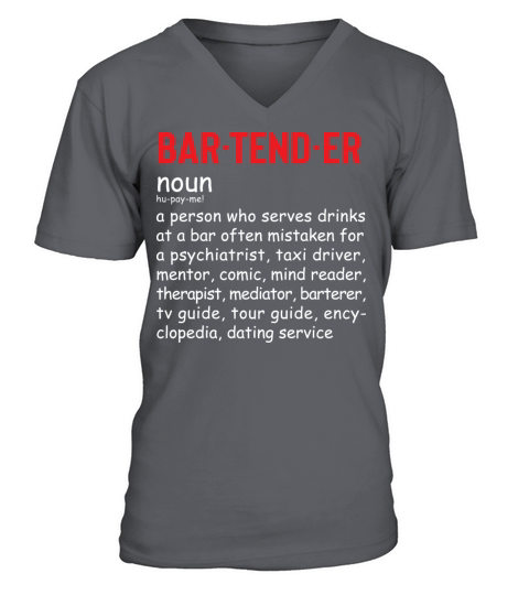 Bartender definition Men's V-Neck T-shirt
