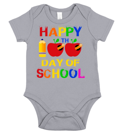 Happy 100 day of school gift Short Sleeve Baby One-Piece