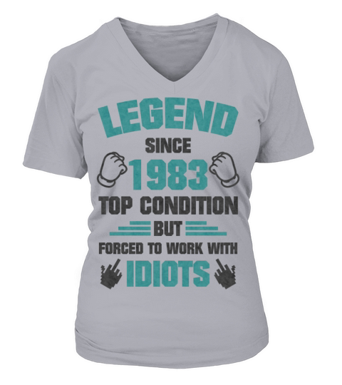 Legends Work Idiots Born 1983 Women's V-Neck T-shirt
