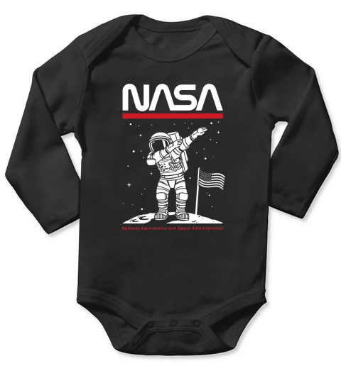 NASA Spaceman Dab Long Sleeve Baby One-Piece