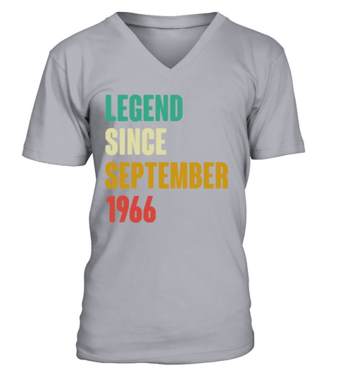 September 1966 56th Birthday 56 Years Old Bday Gi V-Neck T-shirt