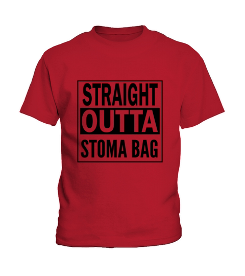 Ostomy Survivor Straight Outta Stoma Bag Colon Kids T-Shirt