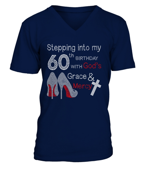 Stepping Into My 60th Birthday V-Neck T-shirt