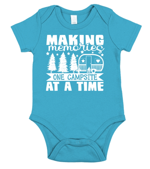 Making memories one campsite at a time Short Sleeve Baby One-Piece