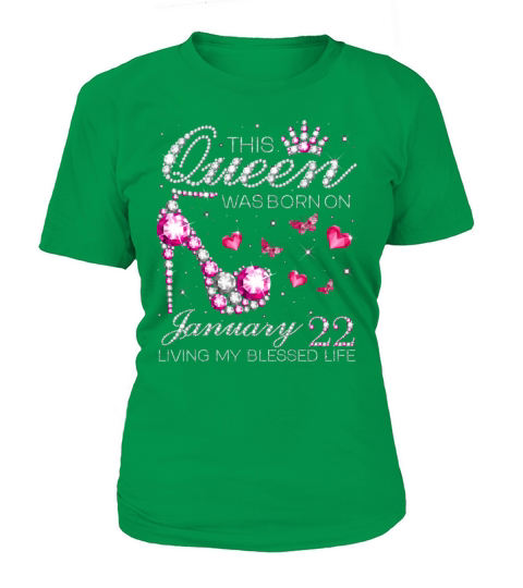 This Queen Was Born On January 22 Living My Blesse Women's T-Shirt