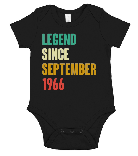 September 1966 56th Birthday 56 Years Old Bday Gi Short Sleeve Baby One-Piece